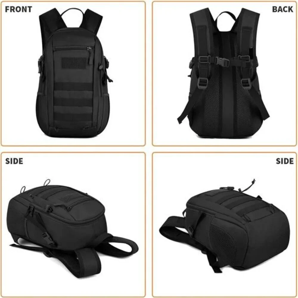 HUNTVP Tactical Mini Backpack MOLLE Military Daypack Hiking Gear 10L